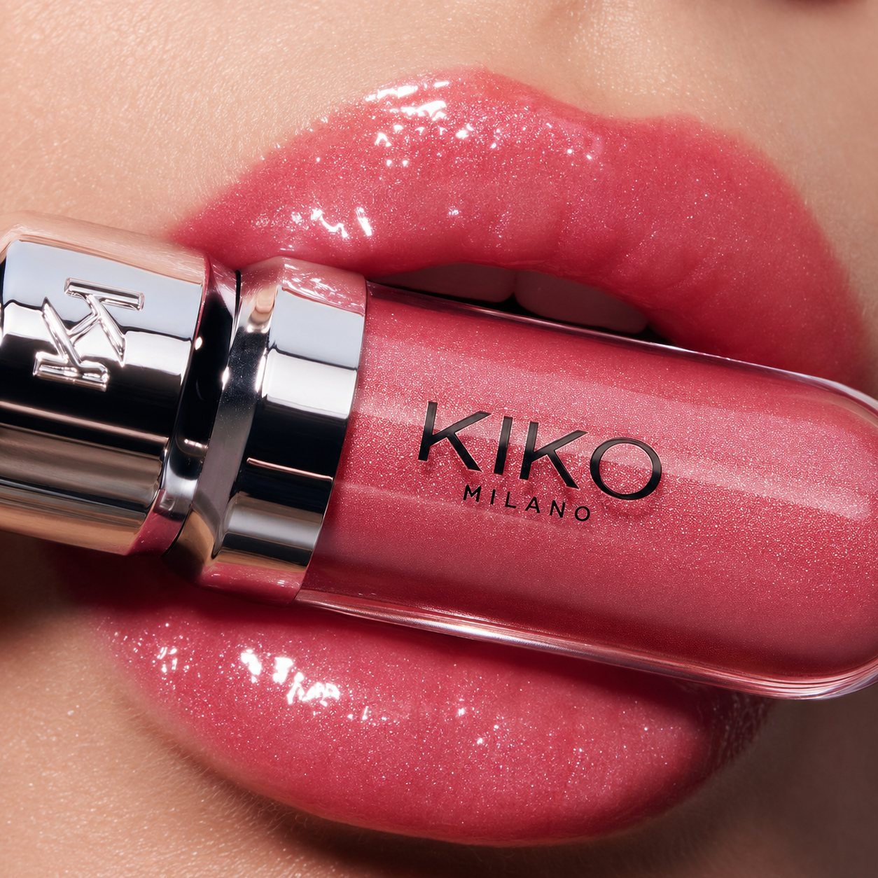 Tono 22 – Rosa Medio con Destellos | 3D Hydra Lipgloss Kiko Milano