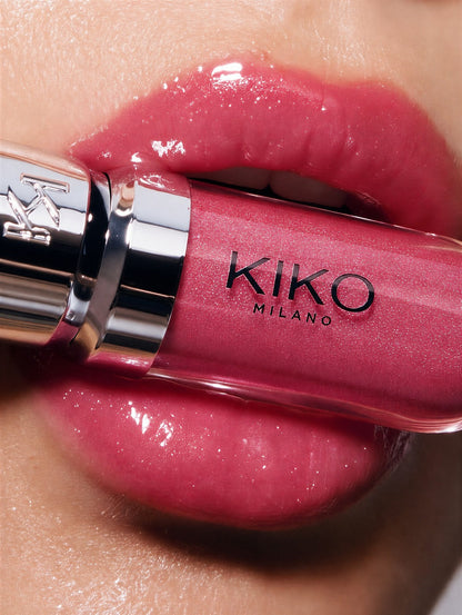Tono 17  – Rosa Frambuesa con Destellos | 3D Hydra Lipgloss Kiko Milano