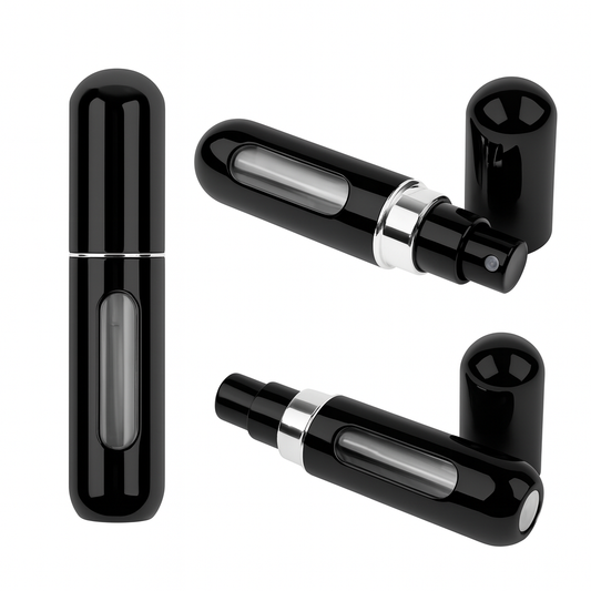 PERFUMERO COLOR NEGRO PORTATIL AUTO RECARGABLE EN SPRAY 5ML