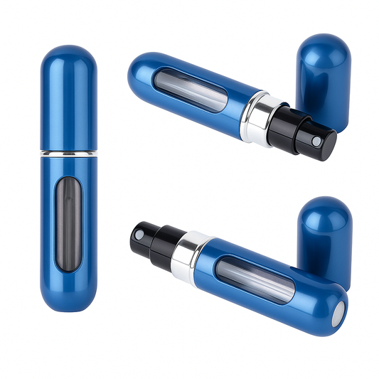 PERFUMERO COLOR AZUL PORTATIL AUTO RECARGABLE EN SPRAY 5ML