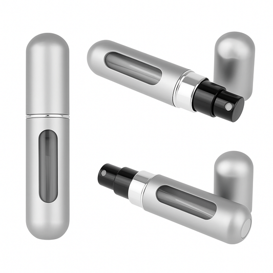 PERFUMERO COLOR GRIS PORTATIL AUTO RECARGABLE EN SPRAY 5ML
