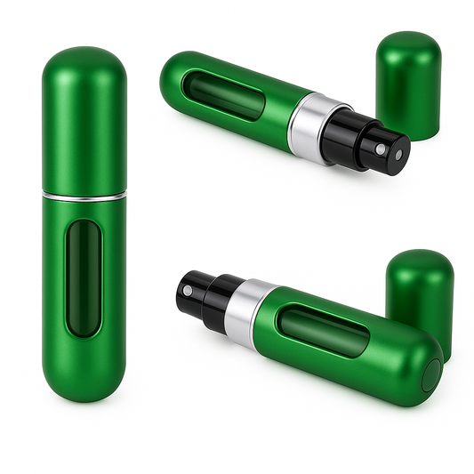 PERFUMERO COLOR VERDE PORTATIL AUTO RECARGABLE EN SPRAY 5ML