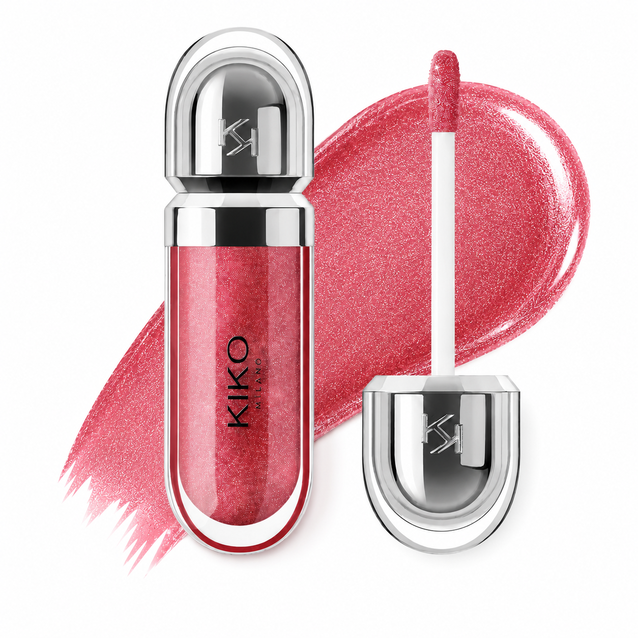 Tono 22 – Rosa Medio con Destellos | 3D Hydra Lipgloss Kiko Milano