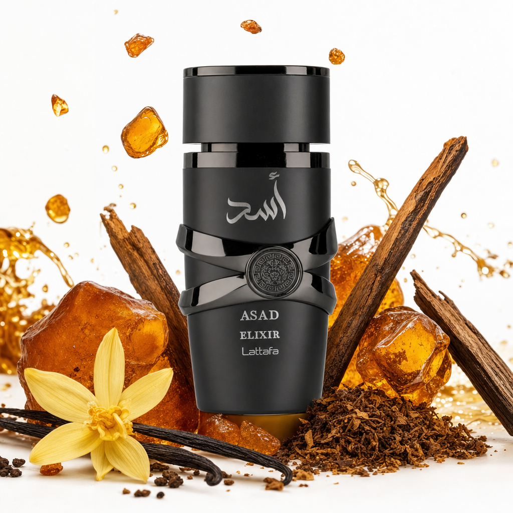 YARA ASAD ELIXIR 100 ML - Botella + notas visuales